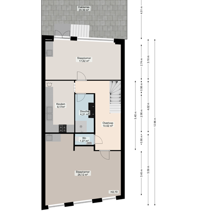 Floorplan - Nieuwe Oosterstraat 26A, 8911 KN Leeuwarden